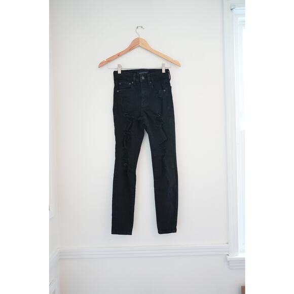 Aeropostale High Rise Distressed Jeggings Size 0 Short - Picture 1 of 4